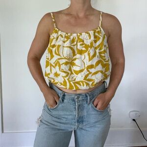 Madewell Yellow Floral Women's Top
